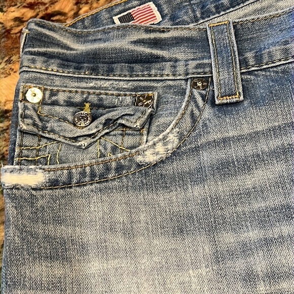 True Religion Ricky Mens SZ 40 relaxed straight Distressed jeans - Picture 6 of 12